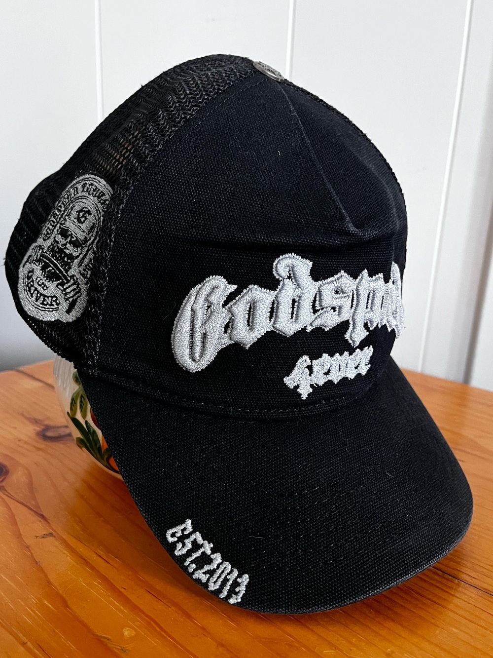 Godspeed 4ever Trucker Hat OG Black GS 3M Reflective Forever Embroidered Mesh